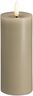 Moods & More - LED Pillar Candles, Silk, Melted, Kit grey, 4