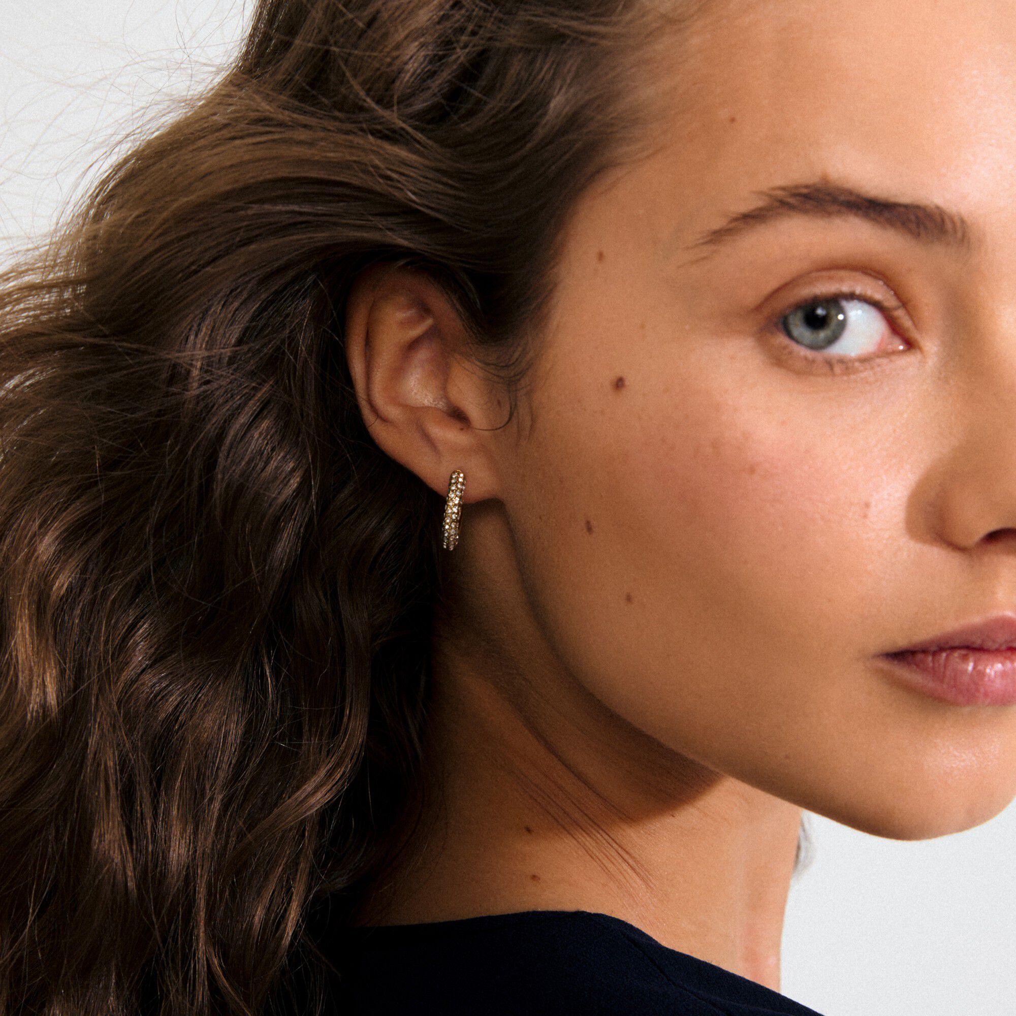 TATUM medium hoops gold-plated