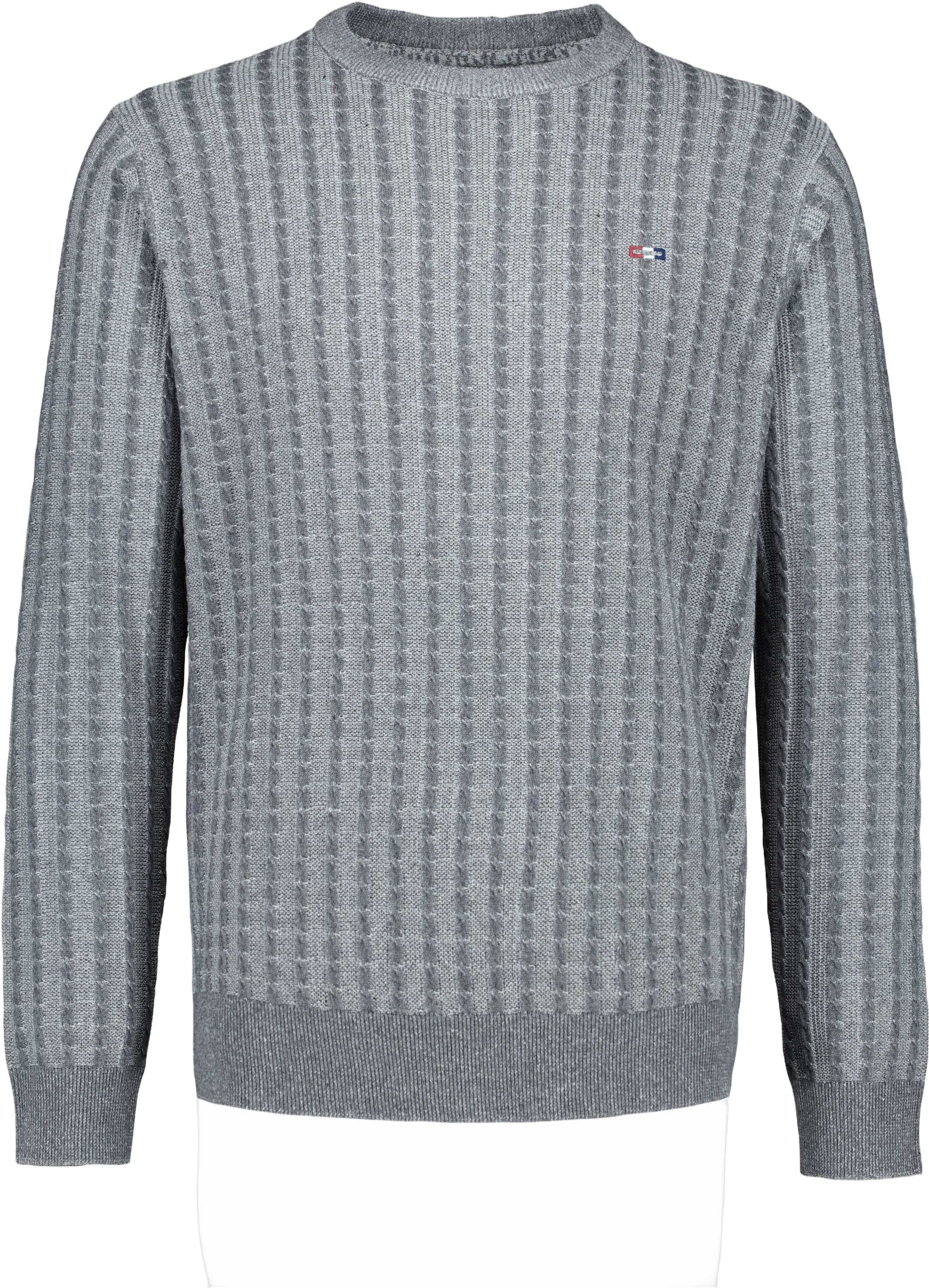 Recycled cable knit o-neck L/S