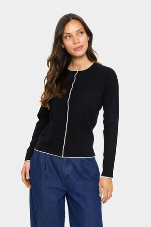 MilaSZ Contrast Stripe Cardigan