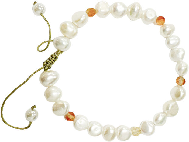 Amber Pearl armb&aring;nd - Forgyldt