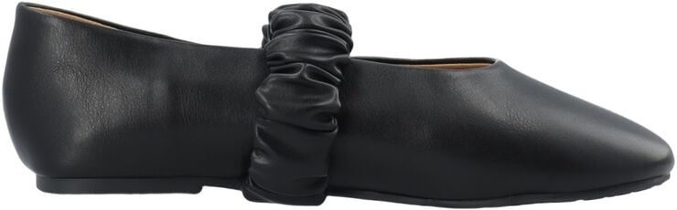 BIALUNA Scrunchie Ballet Flat Faux Leather