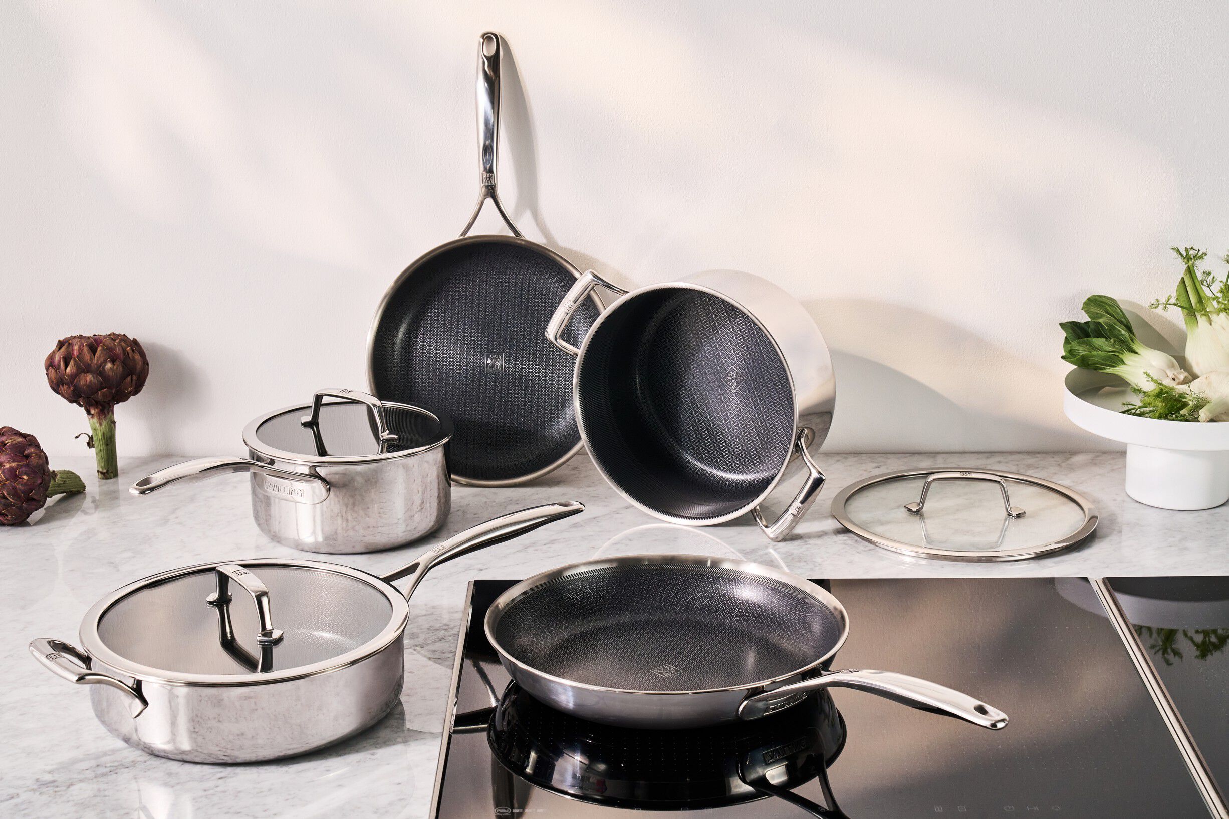 Fry pan 28 cm, 18/10 stainless steel, silver