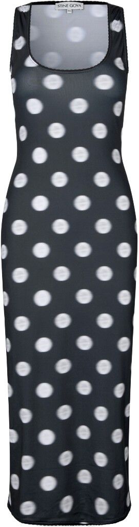 2244 Stocking Jersey, Elastic Deep Neckline Tank Dress