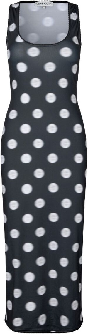 2244 Stocking Jersey, Elastic Deep Neckline Tank Dress