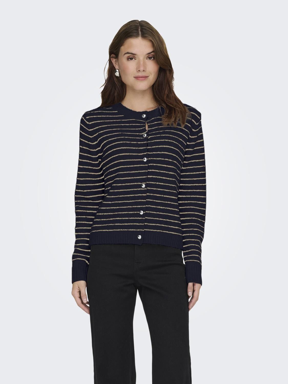 ONLCHESTER LIFE LS STRIPE CARDI CC