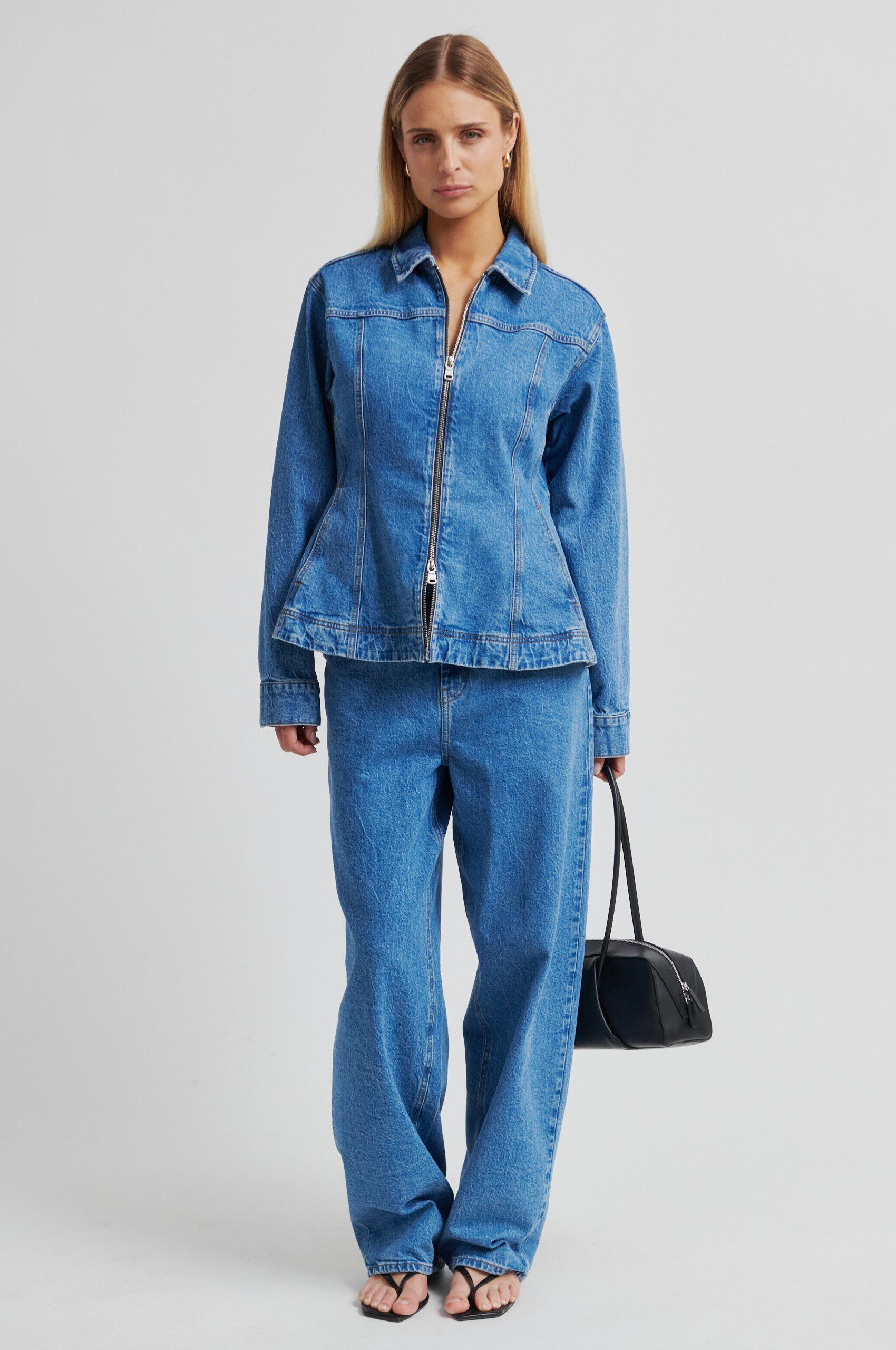 Belton Peplum Denim Jacket