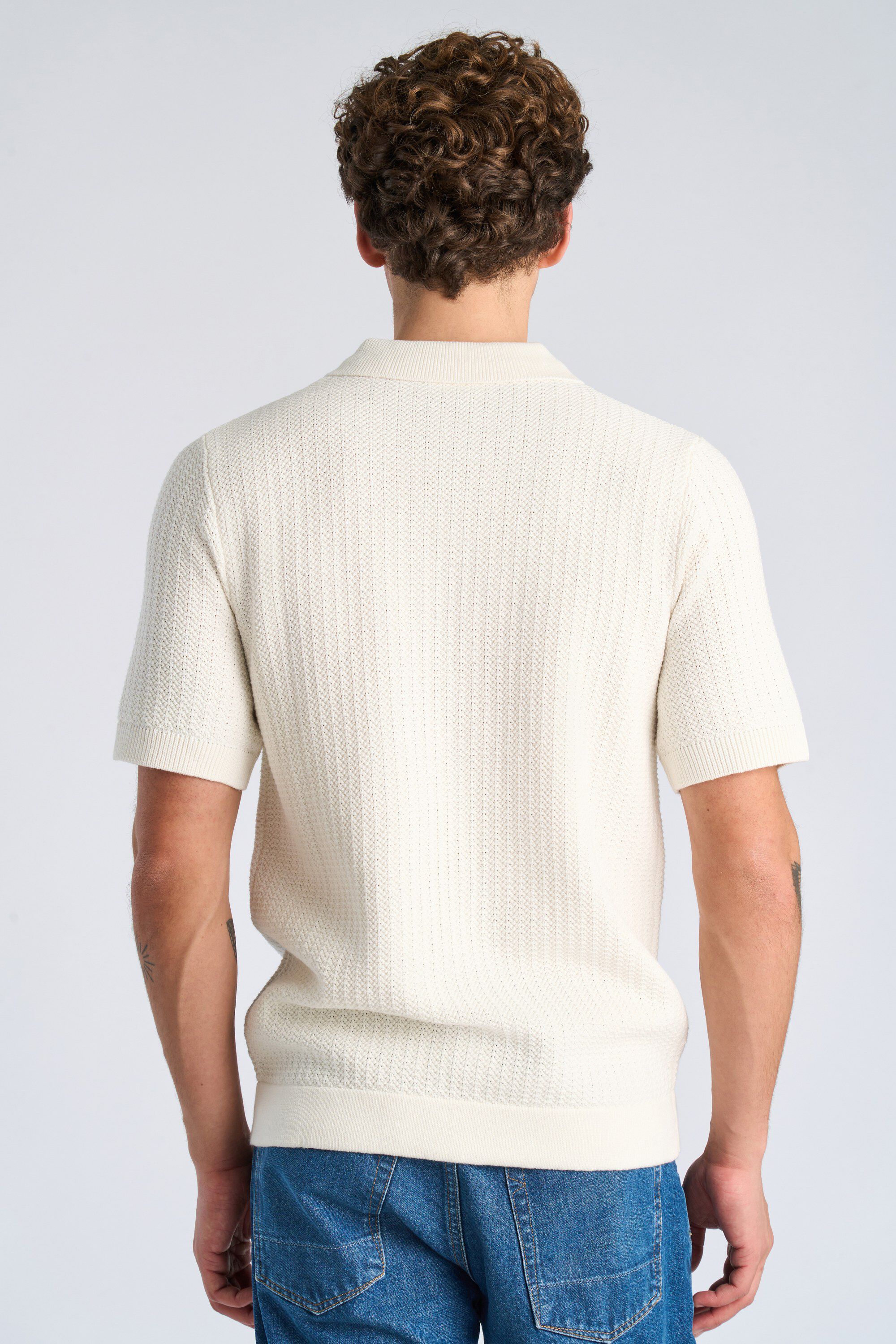 Knitted polo cardigan