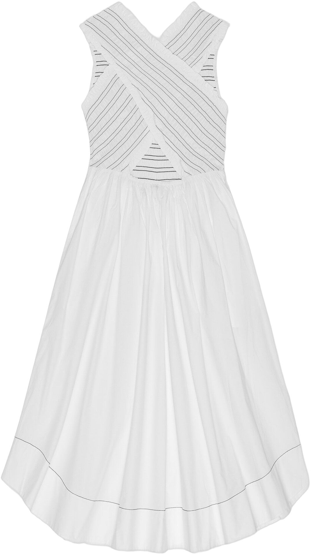 Washed Stretch Cotton Smock Midi St