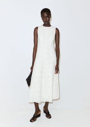 Embroidered lace flared dress