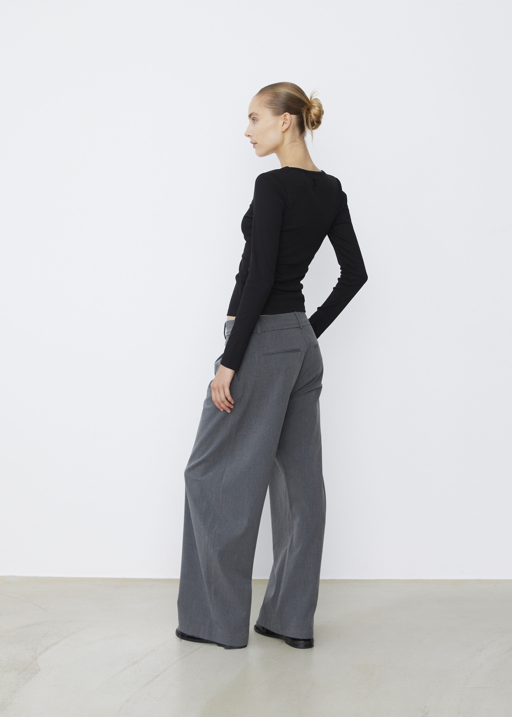 Raw Hem Suit Pants