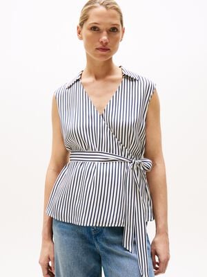 VIS TWILL NS WRAP TOP