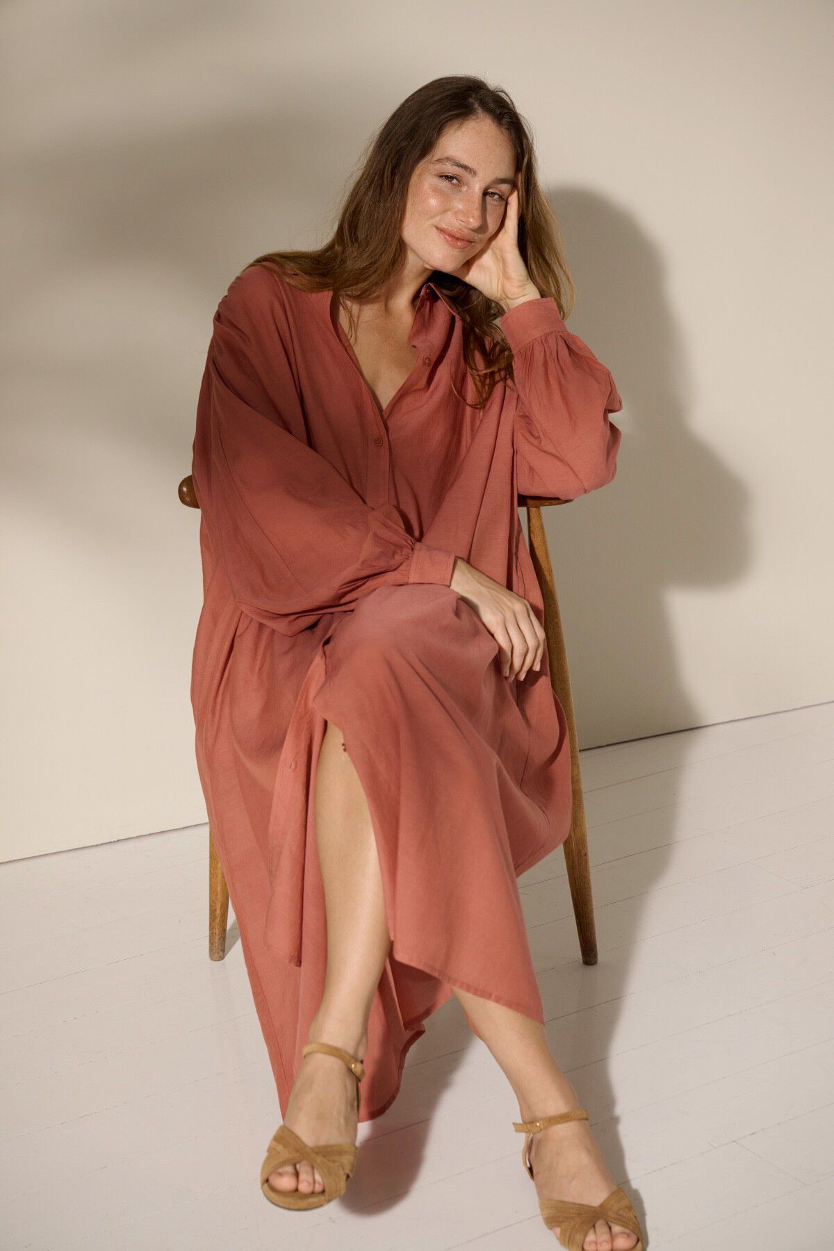 golden shirtdress