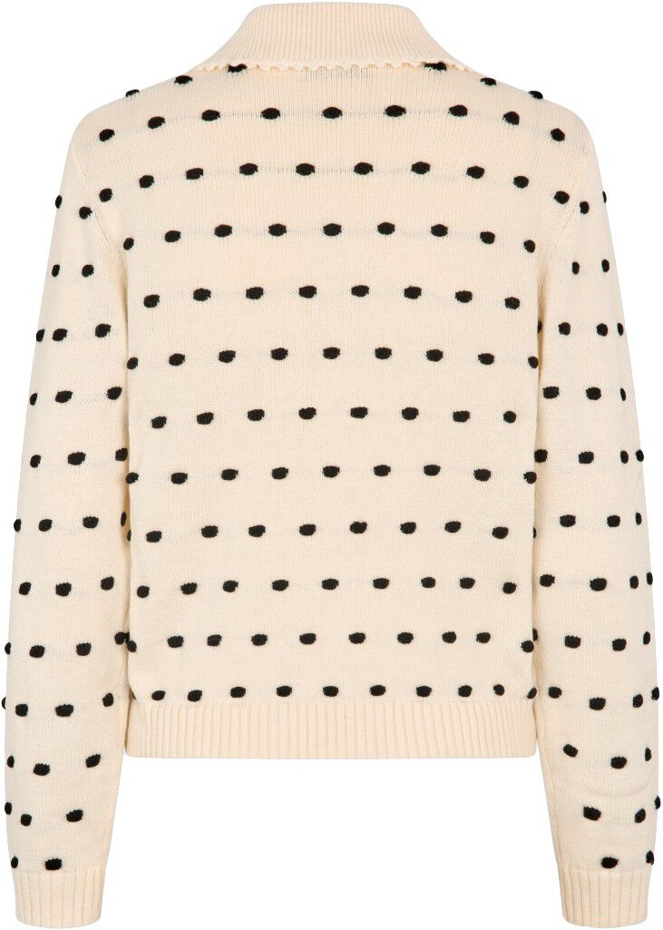 2386 Cotton Mix, Bobble Polo Collar Sweater