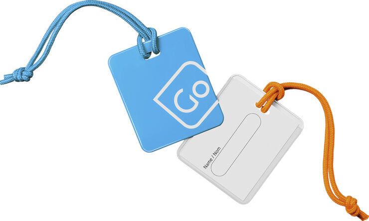Luggage Tags Twin Pack Blue/Orange