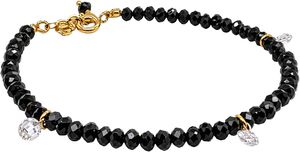 Maude Black Crystal Bracelet - Gold