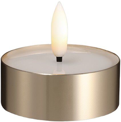 Moods & More - LED Melted tealight, Metal brass finish, 63x2