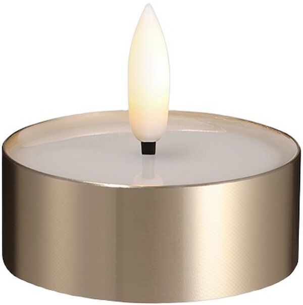 Moods & More - LED Melted tealight, Metal brass finish, 63x2