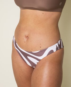 Batur rynket bikini underdel - Zebra Print Hazel