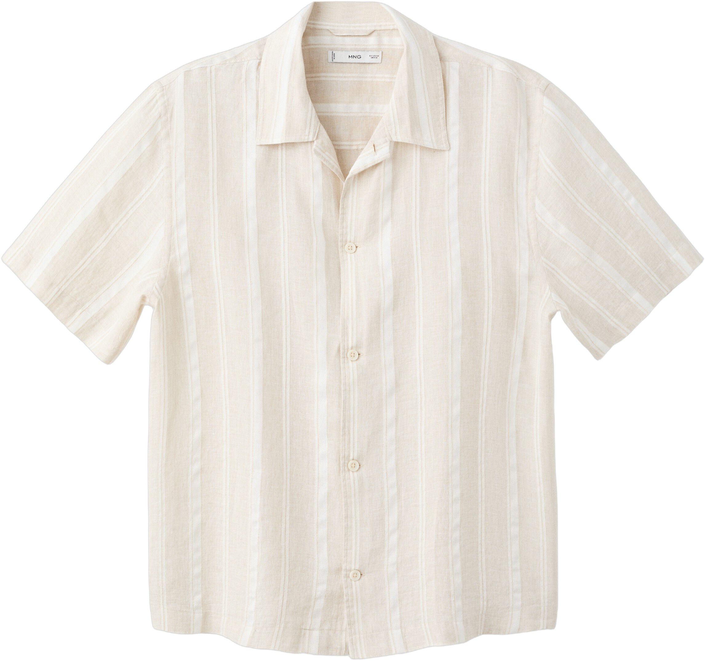 Striped linen shirt with a bowling