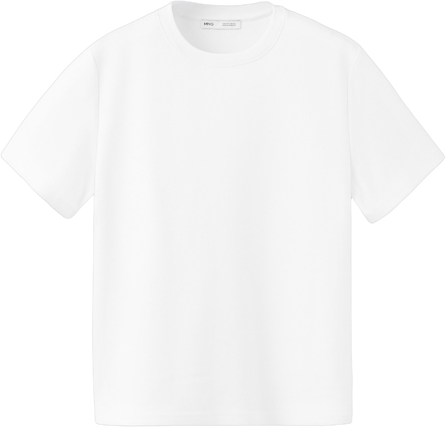 Rounded neck cotton t-shirt