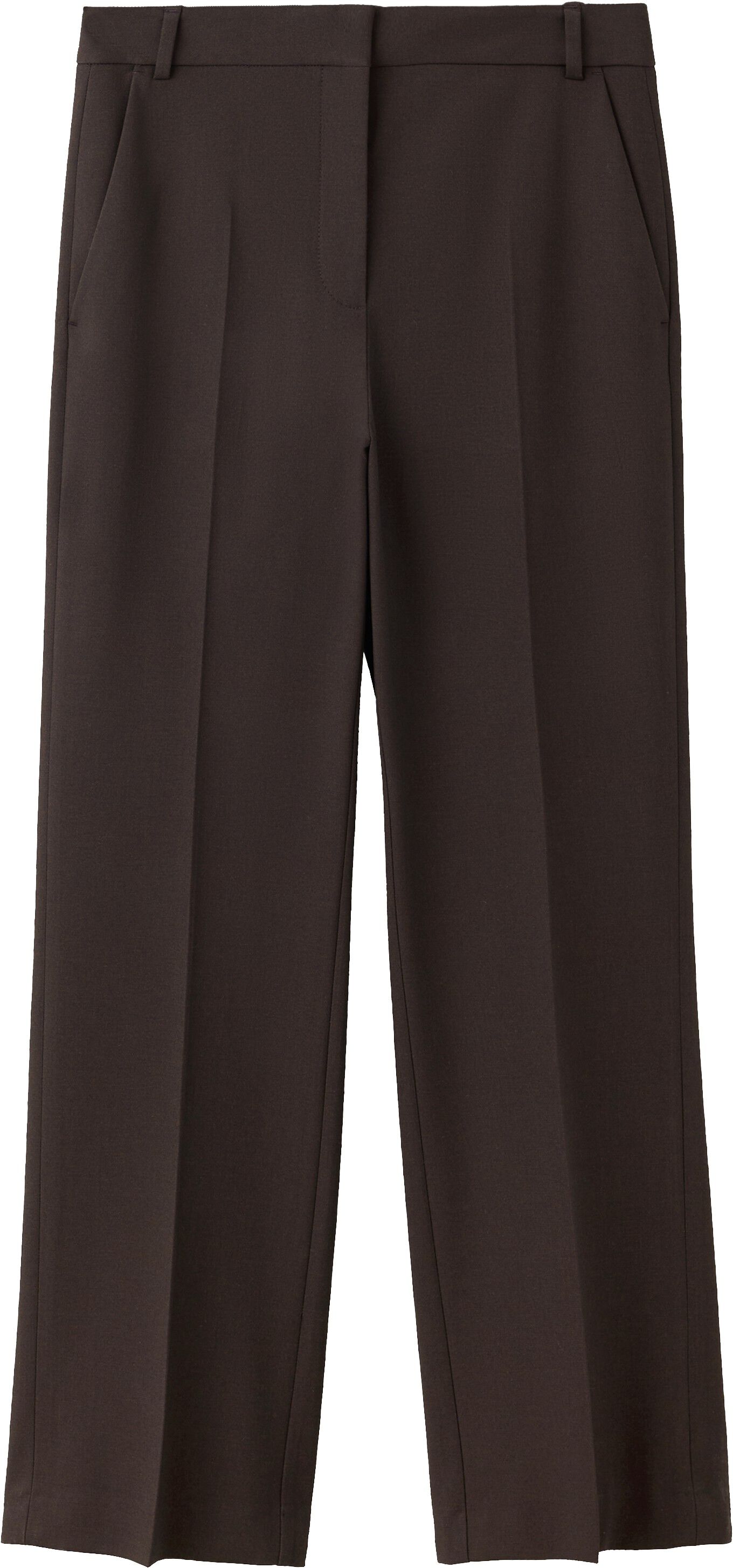 Straight mid-rise trousers