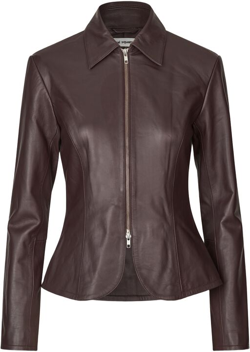 Deep Leather Blazer
