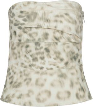 PRINTED DENIM TOP