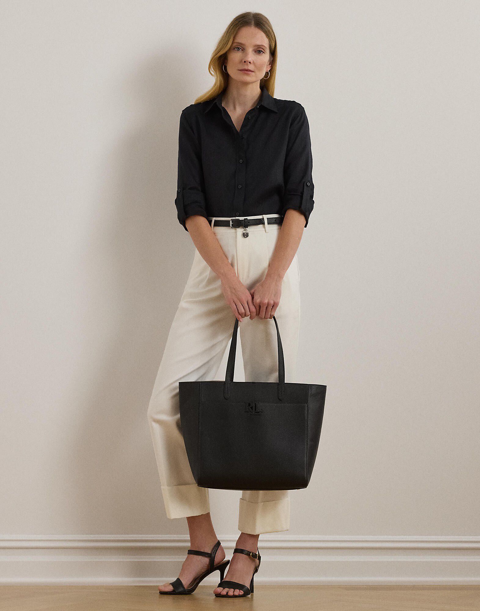 Pebbled Leather Large Cameryn Tote Bag