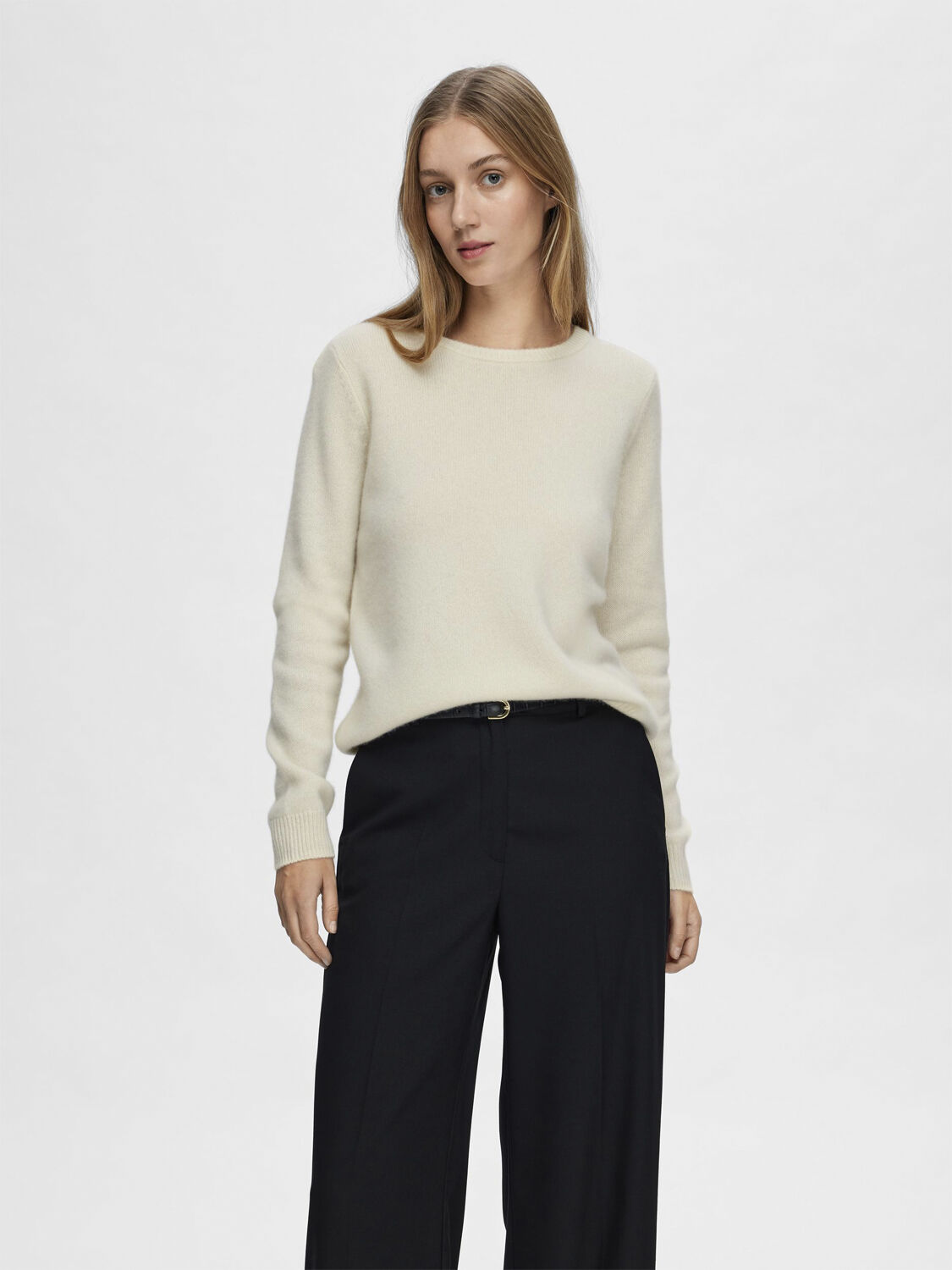 SLFMANILA LS KNIT 100% CASHMERE O-NECK N