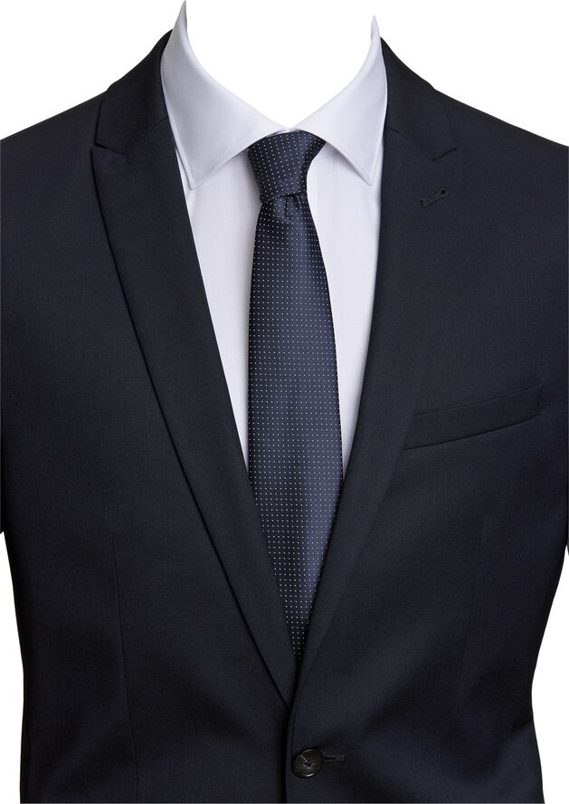 Polyester tie with dots 7 cm