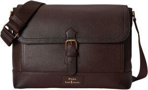 Pebbled Leather Messenger Bag