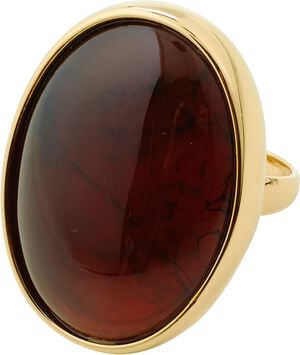 STILL ring gold-plated/brown