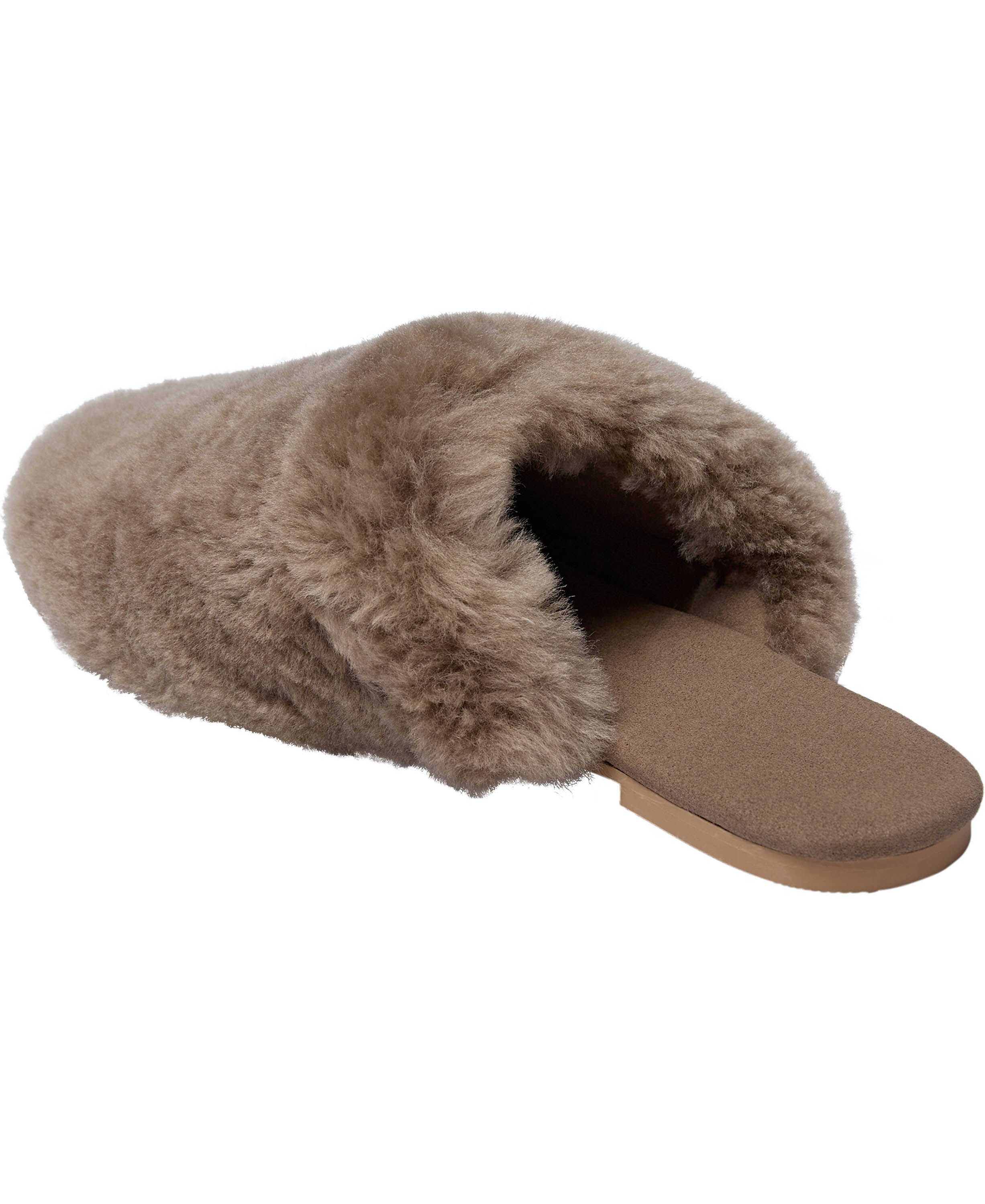 Slipper in Real sheepskin - Brown