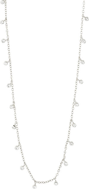 MAJA crystal multi drops necklace silver-plated