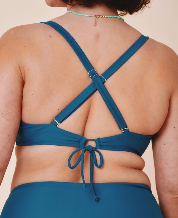 Istana draperet bikini top - Teal