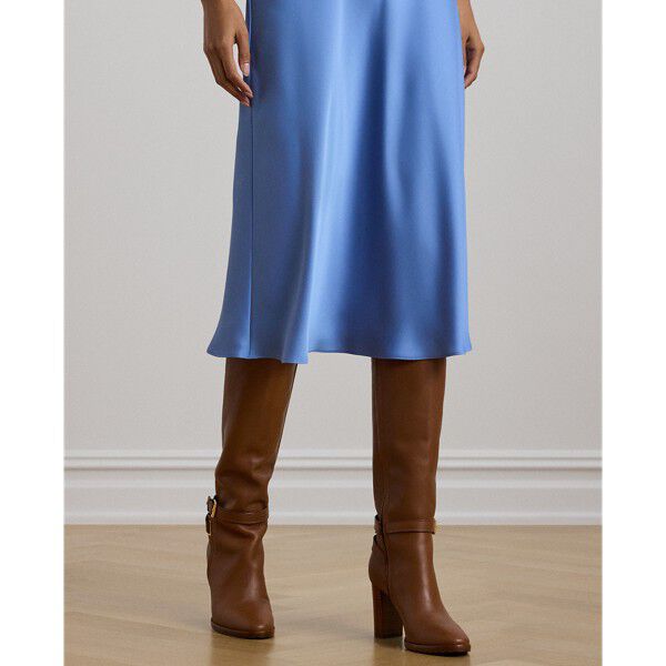 Satin Charmeuse Midi Skirt