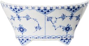 Blue Fluted FL Bowl with Feet 35cl