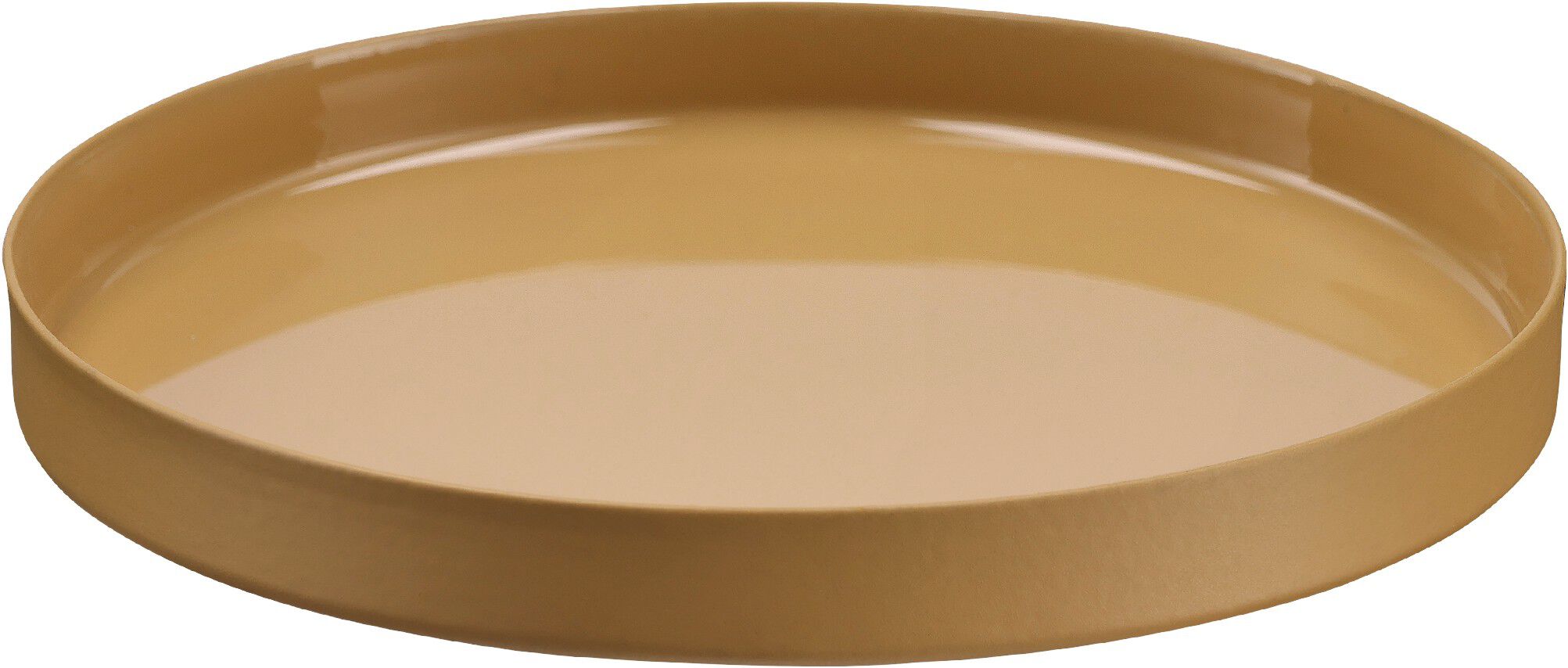 MM GRENADA deco tray, round, honey mustard