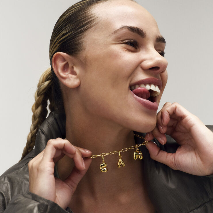 Puffer Letter Charm - S