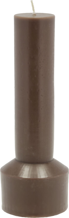 Bloklys Hvils D7 x 20 cm Brown Paraffin/Stearin