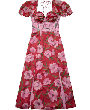 PRINTED MIDI DRESS
