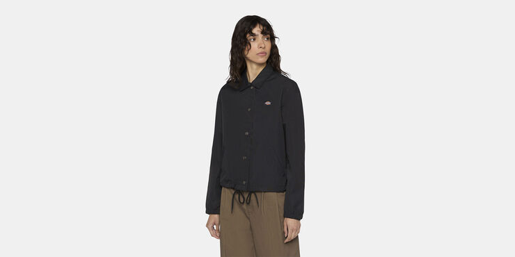 OAKPORT CROPPED COACH JACKET W BLAC