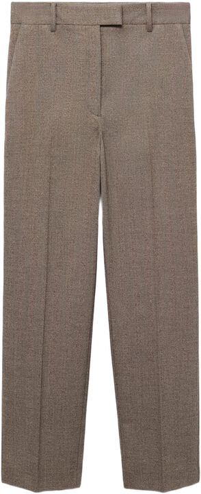 Slim cropped pinstripe trousers