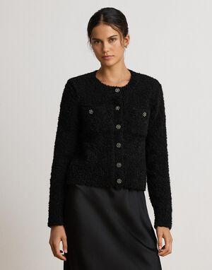TEXTURED BOUCLE-SWTR-JACKET