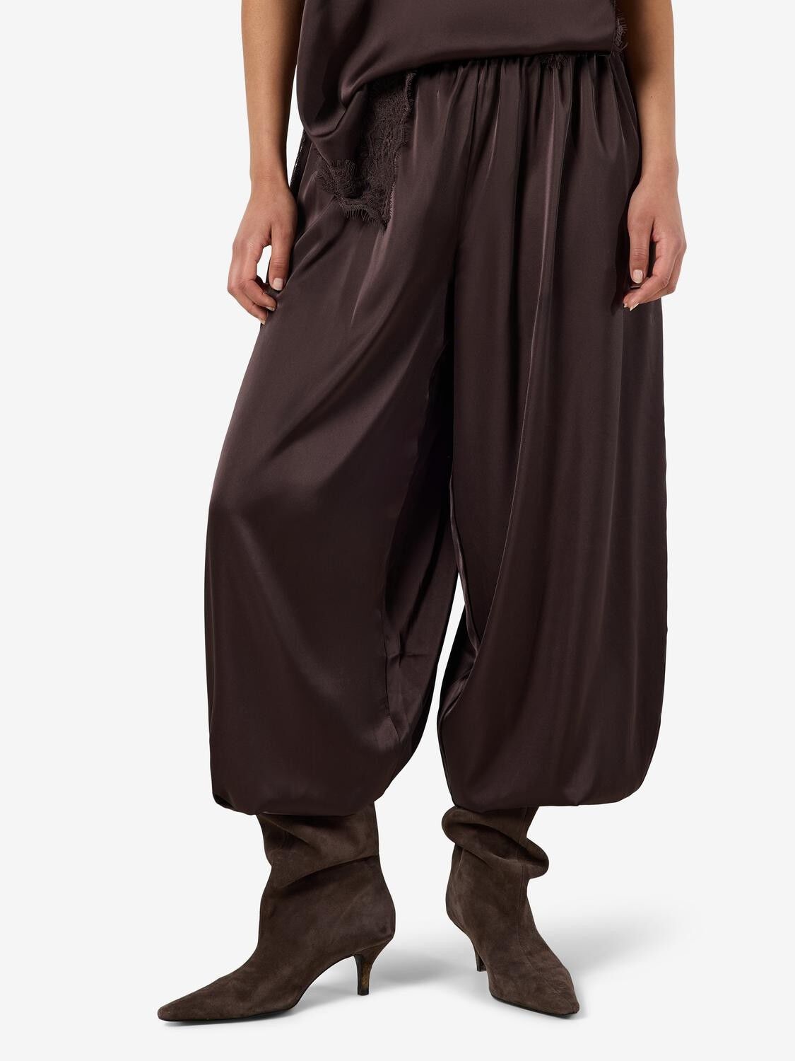 Nmlouise Mw Satin Balloon Pant Wvn