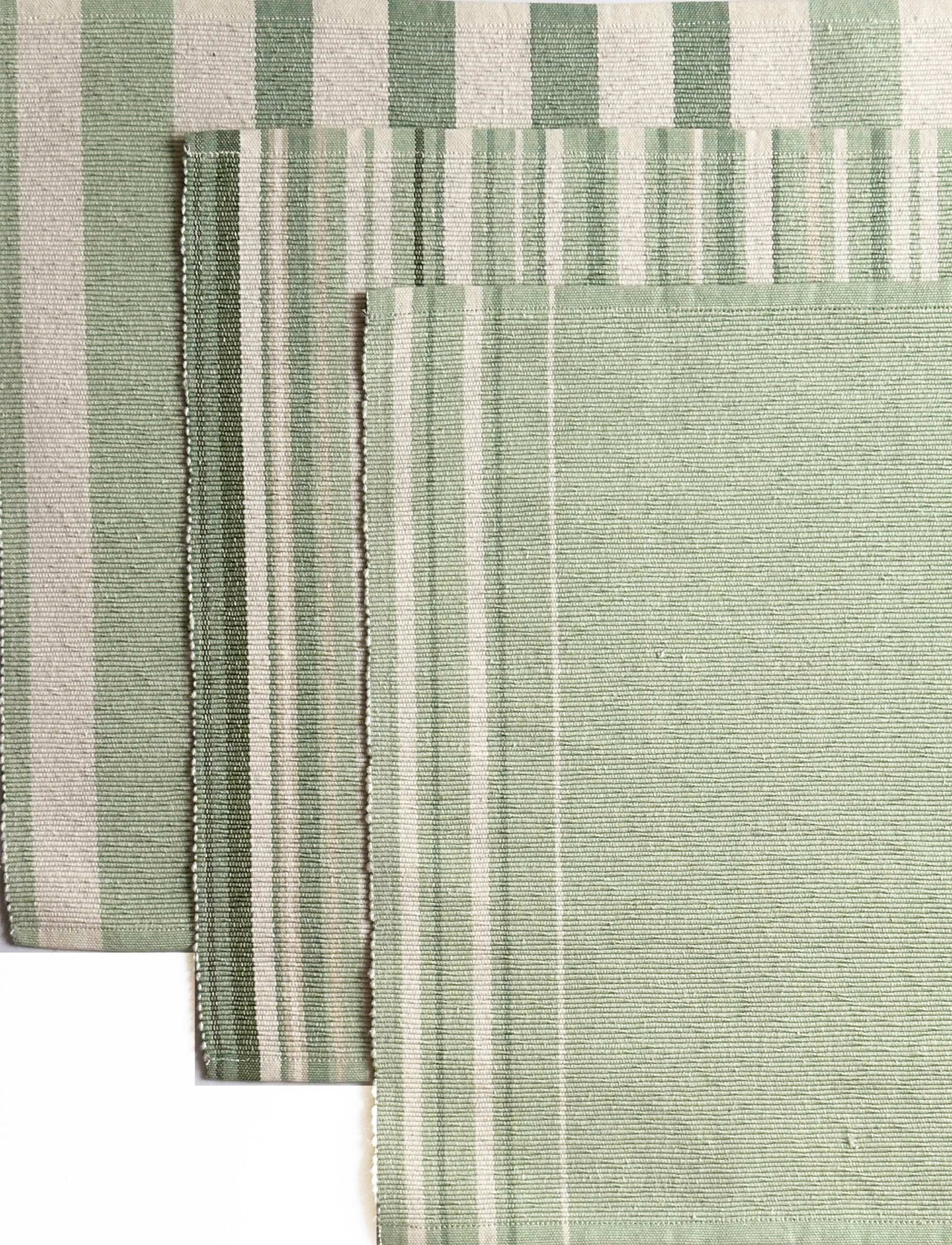 Vibeke Klint d&aelig;kkeserviet neutral linje 33x48 cm green
