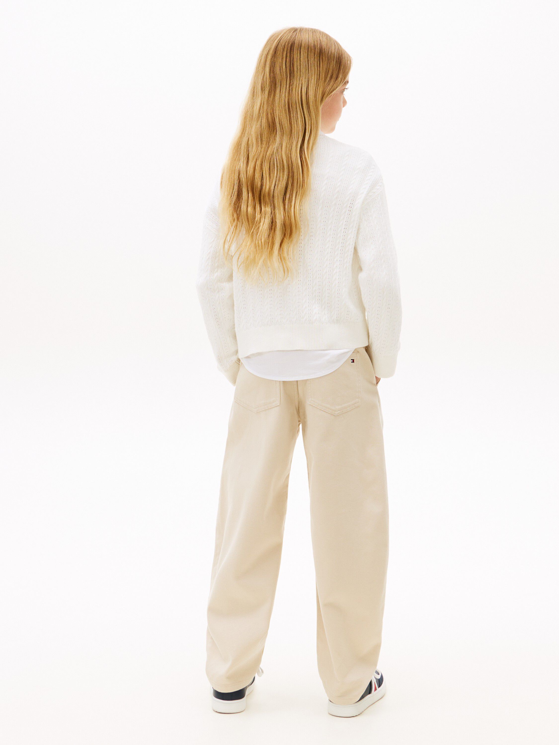 POINTELLE CABLE SWEATER