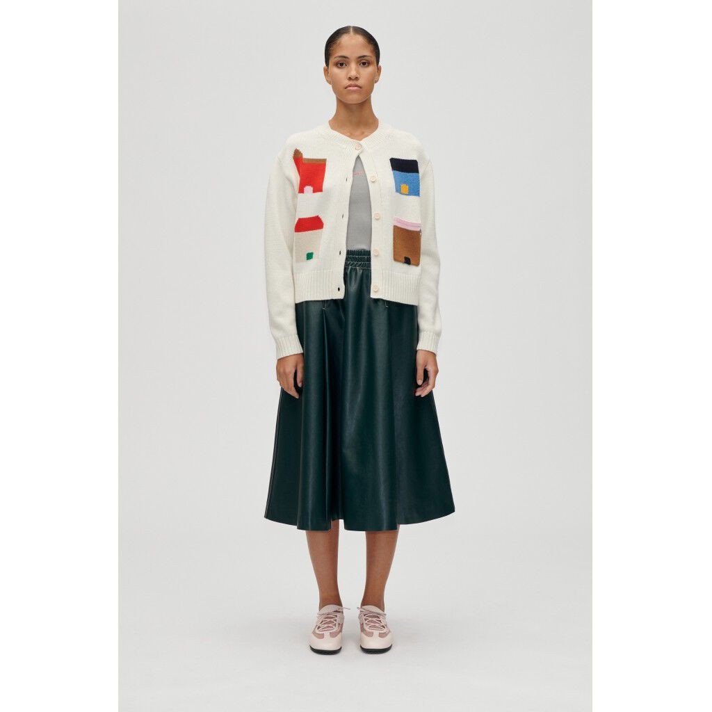 2359 Midweight Wool, Cropped Pocket Cardigan