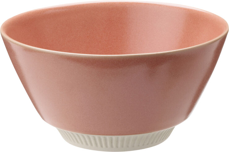 Knabstrup Colorit, skål, koral, Ø14 cm